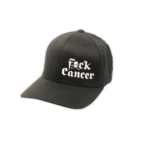 Black Fitted Flex-Fit Hat – Store Fxck Cancer Online
